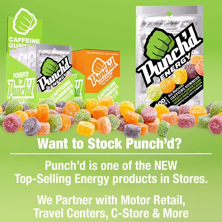 Punch'd Energy is one of the NEW Top-Selling Energy Products in Stores.
